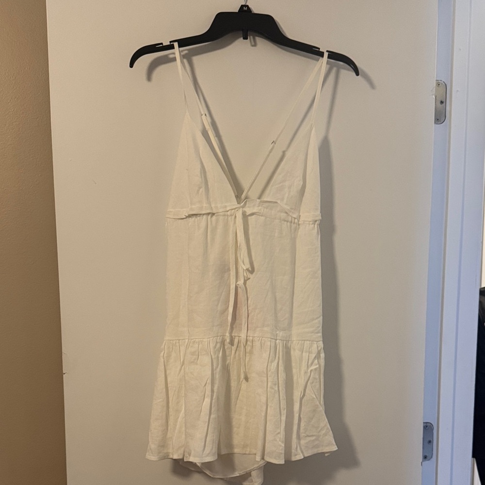 Edikted Off-White Gathered Dress